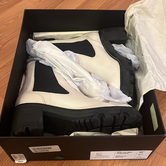 New rag & bone shiloh mid chelsea antique white. Size 10. Comes with box. - Picture 13 of 13